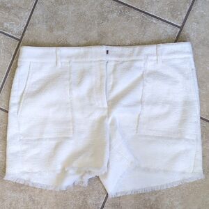 Ann Taylor High Waist Cream Shorts